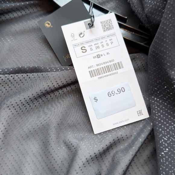 zara shiny wrap dress size s - Picture 2 of 7